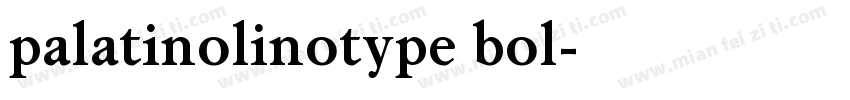 palatinolinotype bol字体转换